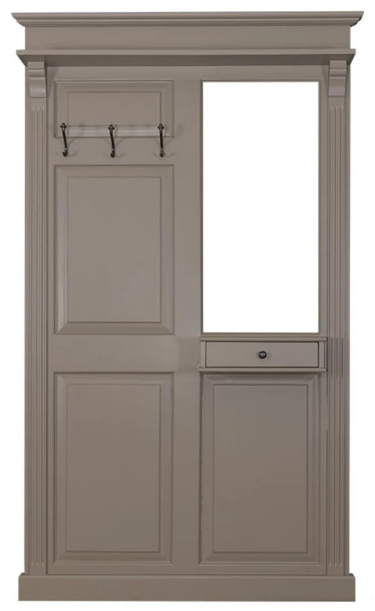 Country house style wardrobe with drawer dark gray 131 x 19 x H. 210 cm - country house style furniture