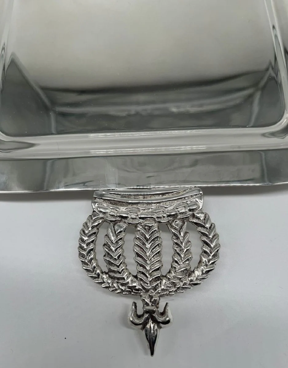 Pompöös by Luxury Baroque Serving Tray Crown Silver 42 cm - designed by Harald Glööckler