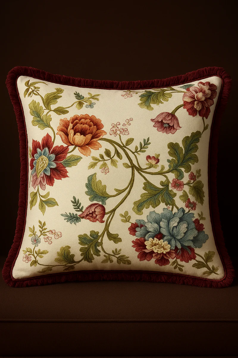 Harald Glööckler luxury decorative cushion Pompöös by white / colorful 45 x 45 cm