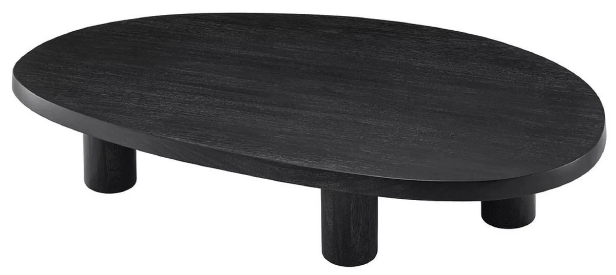 Luxury coffee table black gray 149 x 78.5 x H. 35 cm - Mahogany living room table - Living room furniture - Mahogany furniture - Luxury furniture - Luxury furnishings - Luxury furniture - Luxury quality
