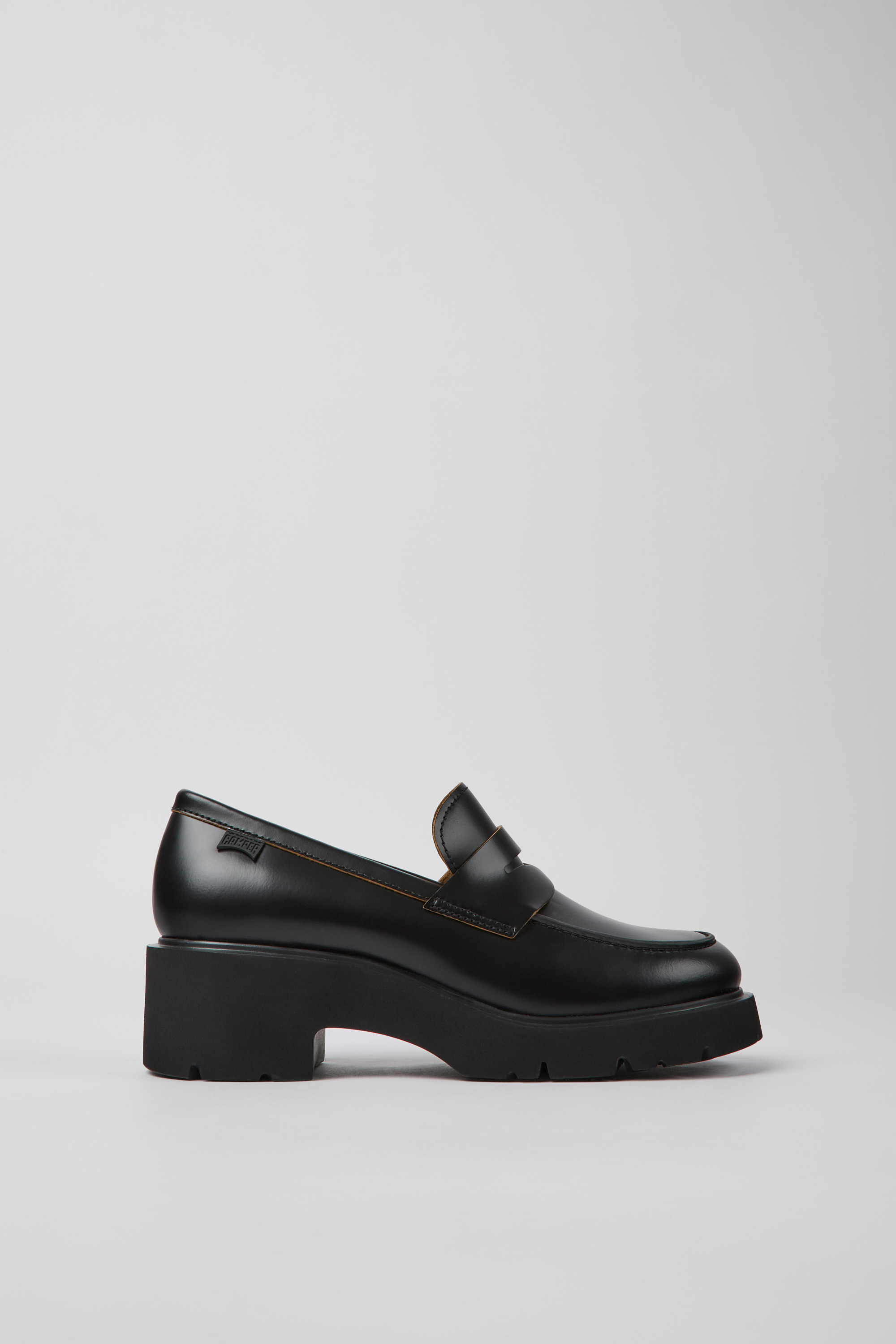 Milah - Schwarze Leder-Loafer für Frauen