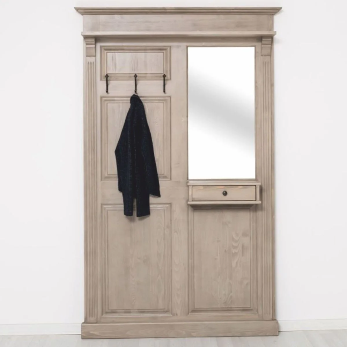 Country house style wardrobe gray 131 x 19 x H. 219 cm - country house style wardrobe furniture