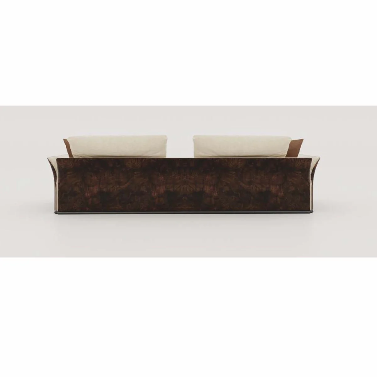 Luxus Sofa Creme / Dunkelbraun 215 cm - Wohnzimmer & Hotel Möbel