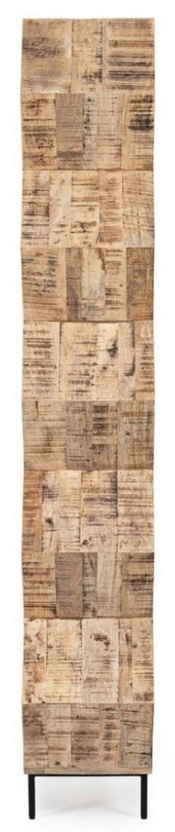 Luxury bookcase brown / black 100 x 30 x H. 186 cm - solid wood cabinet - shelf cabinet - living room furniture - office furniture - luxury furniture