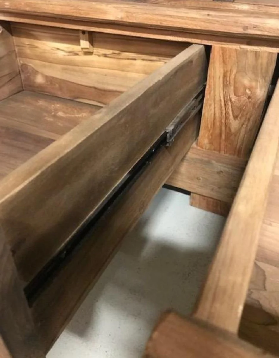 Country house style teak bedroom cupboard brown 165 cm