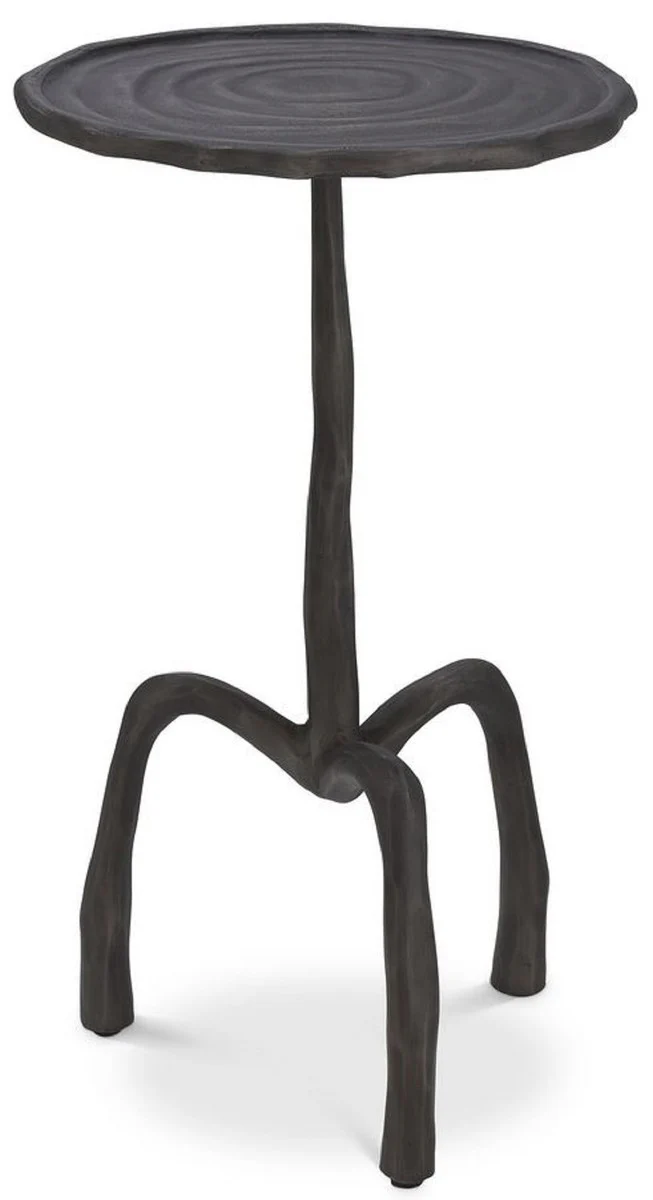 Luxury side table bronze color Ø 27.5 x H. 48 cm - Round metal table in wood look - Living room furniture - Luxury furniture