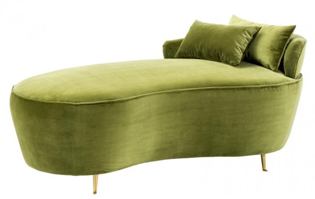 Luxus Belle Epoche Sofa / Recamiere Grün - Jugendstil Art Deco - Luxury Collection