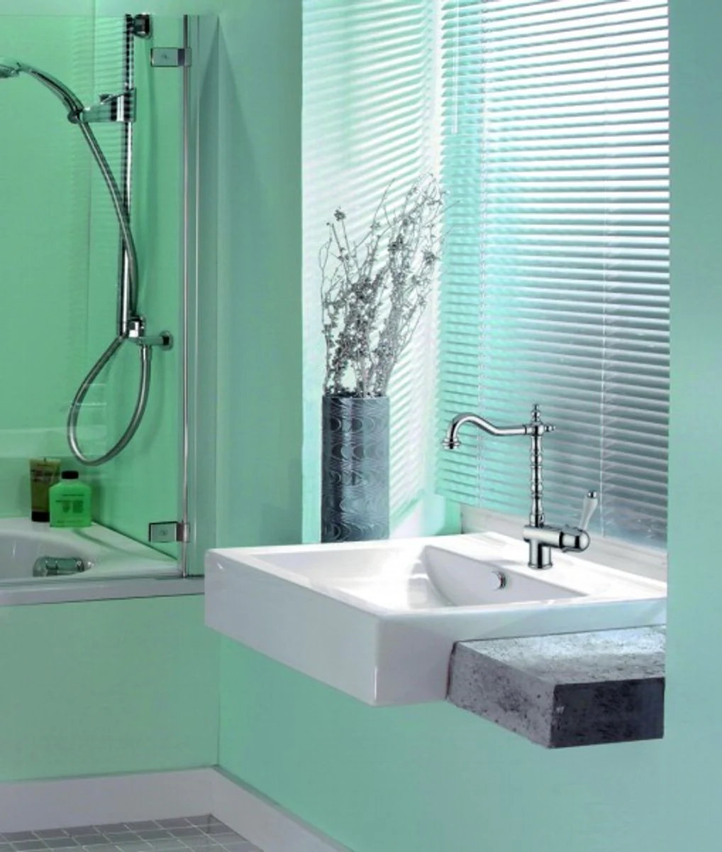 Luxury bathroom accessories - Art Nouveau retro washbasin tap washbasin single-lever washbasin mixer chrome series Milano - Made in Italy