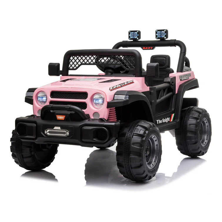 Ride On Truck Dual Drive 12V 4,5A.H mit 2,4G Fernbedienung Geländewagen Pink