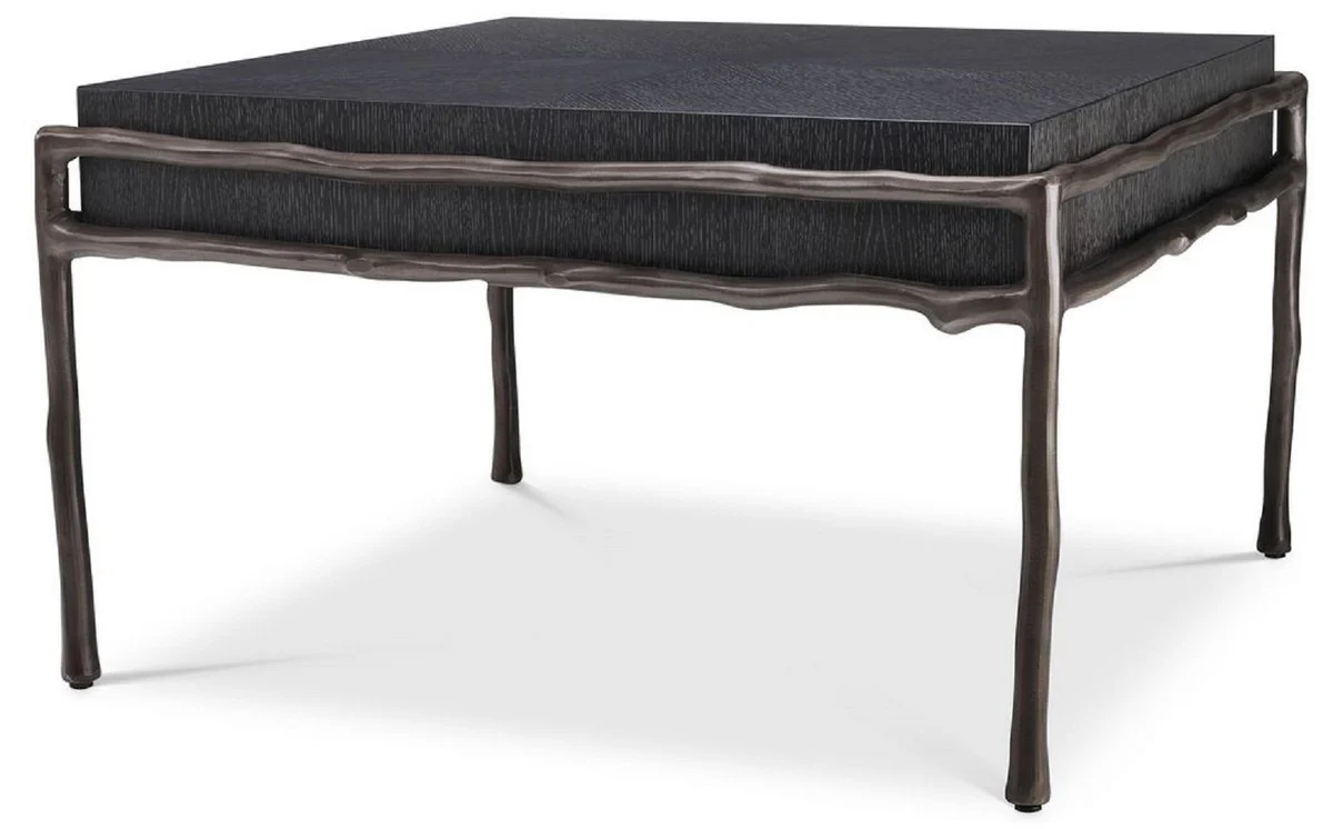 Luxury side table anthracite gray / bronze 65 x 65 x H. 38.5 cm - living room furniture - hotel furniture - luxury collection
