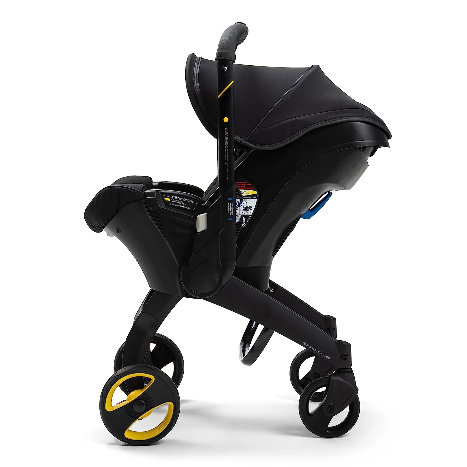 Kindersitz und Verriegelungsbasis – nach hinten gerichtet, Autositz zum Kinderwagen in Sekundenschnelle – US-Version, Nitro Black