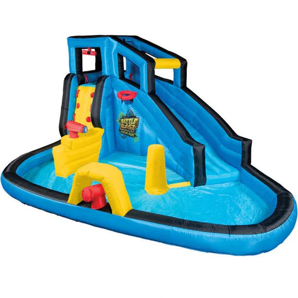 Banzai Battle Blast aufblasbarer Outdoor-Wasserpark und Rutsche, ab 5 Jahren, Unisex