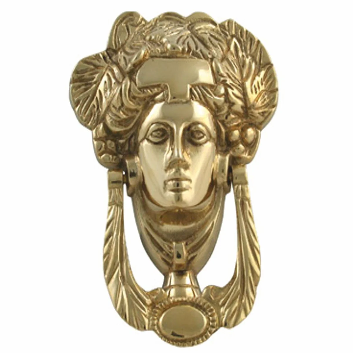 Barock Türklopfer Lady Messing H. 18 cm - Barock Wohnaccessoires