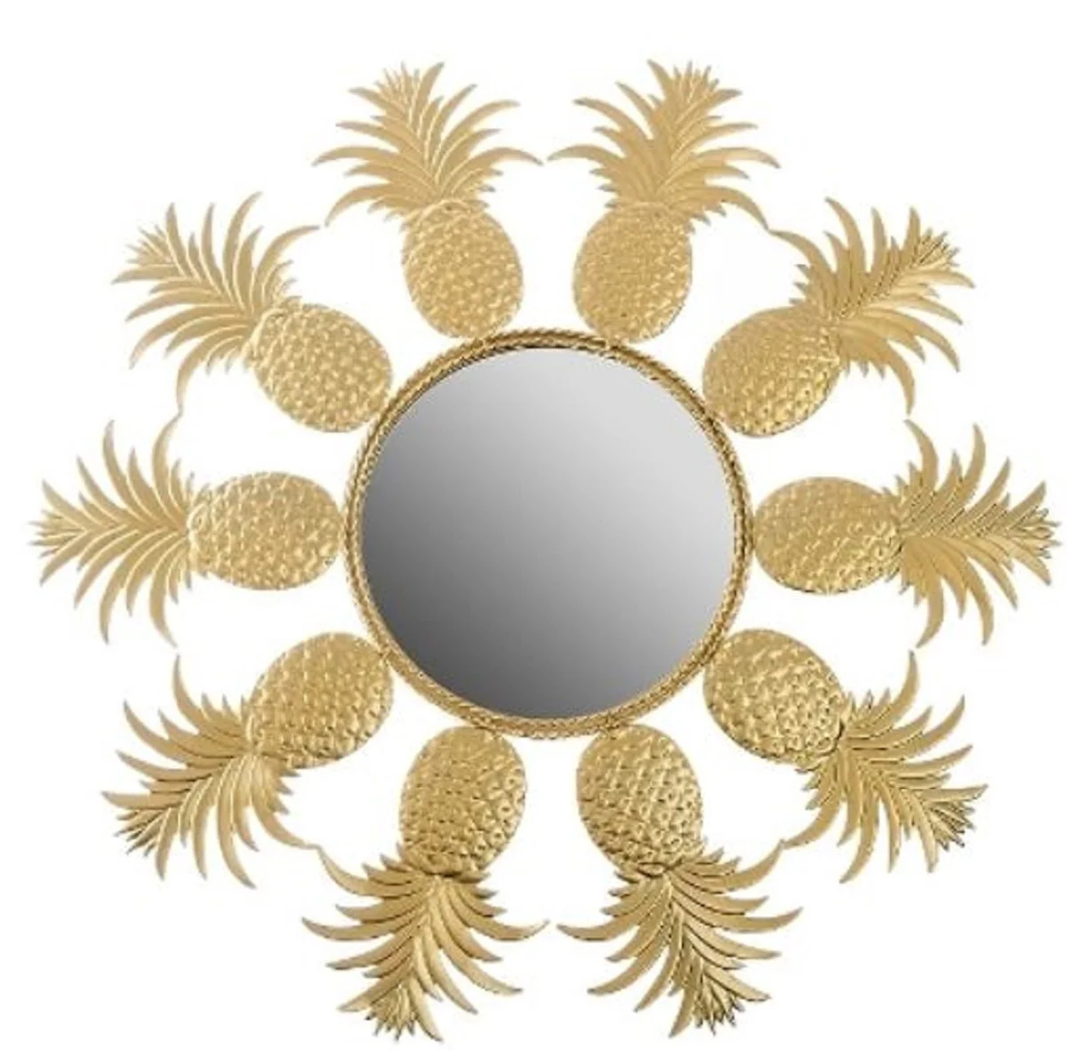 Designer mirror / wall mirror in pineapple design gold Ø 50 cm - designer furniture