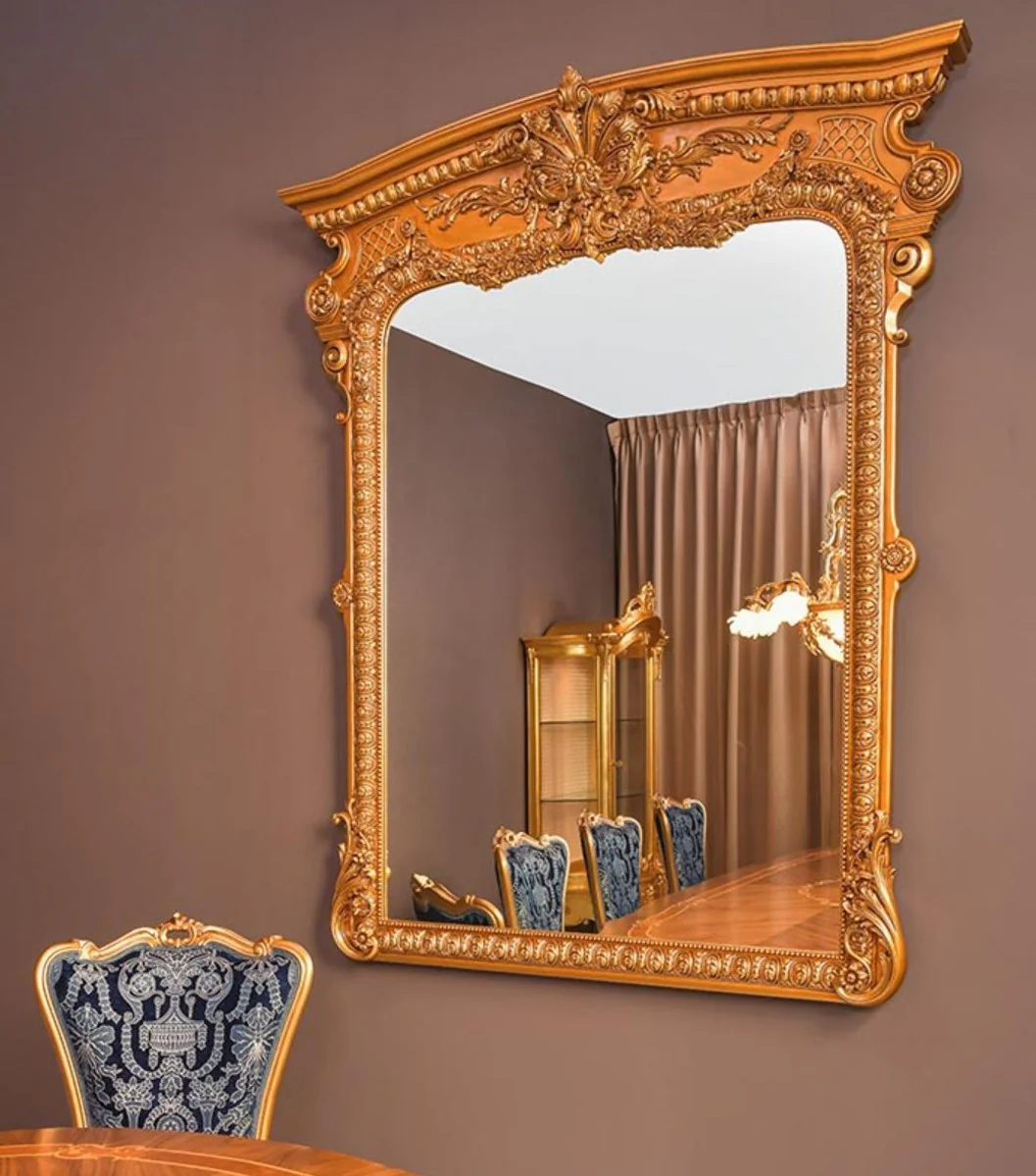 Luxury baroque mirror gold H. 175 cm - Magnificent baroque style wall mirror - Made in Italy