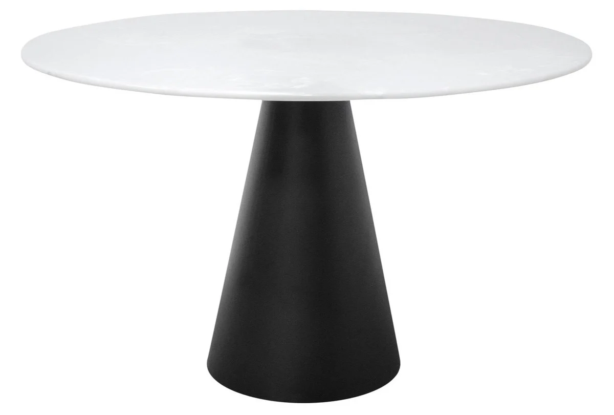 Designer dining table black / white 120 x H. 76 cm - dining room table