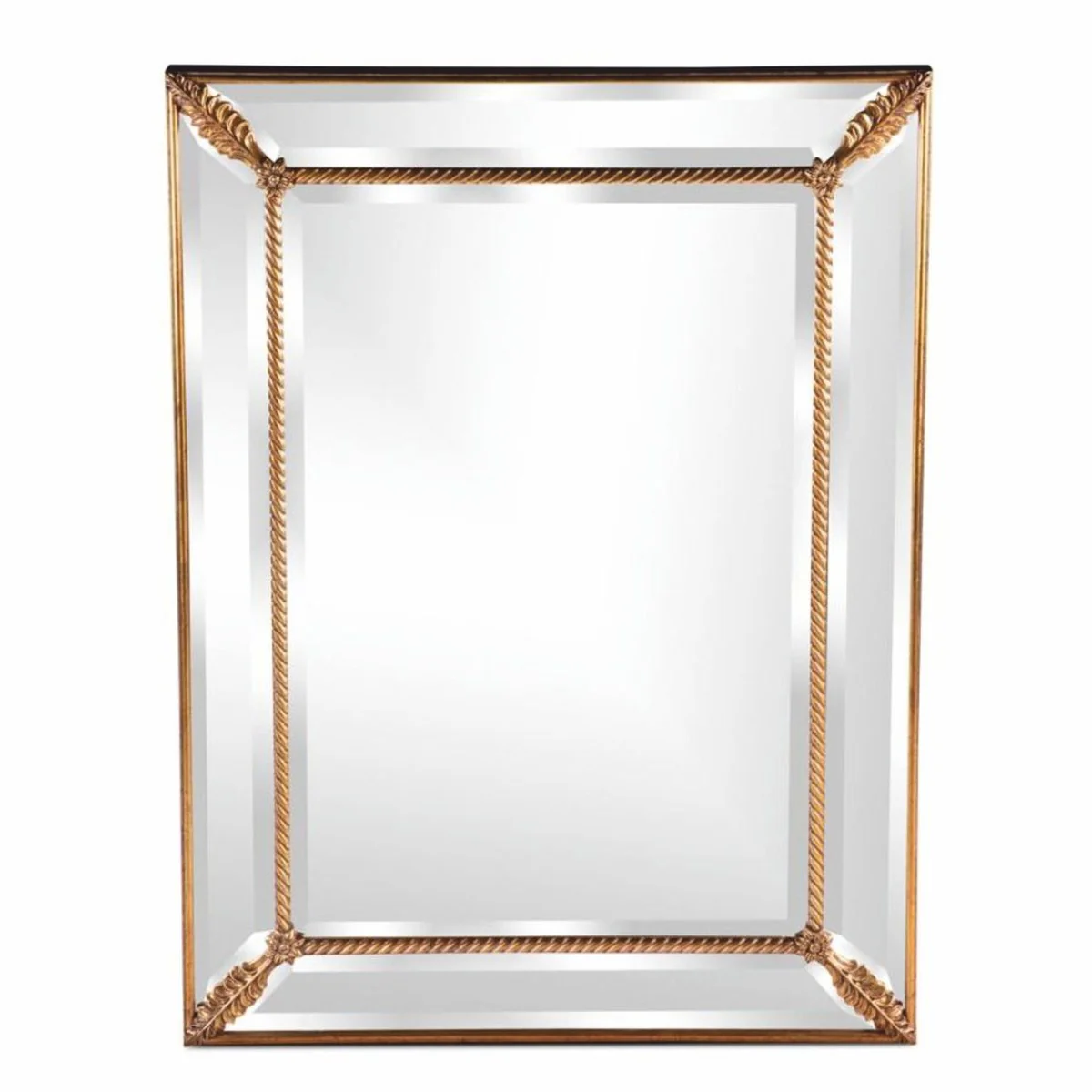 Luxury baroque mirror antique gold H. 123 cm - baroque style furniture