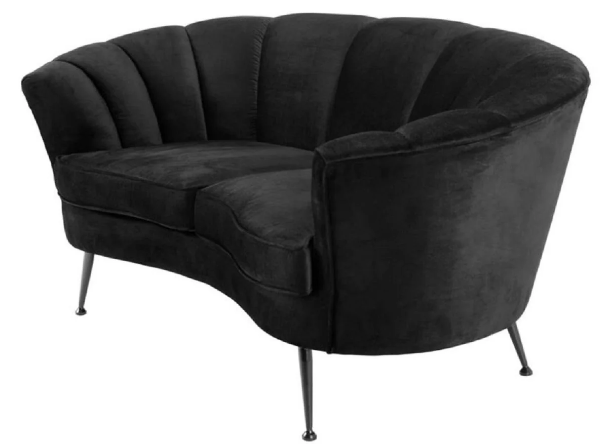 Designer sofa black / dark bronze 164 x 74 x H. 73 cm - luxury collection