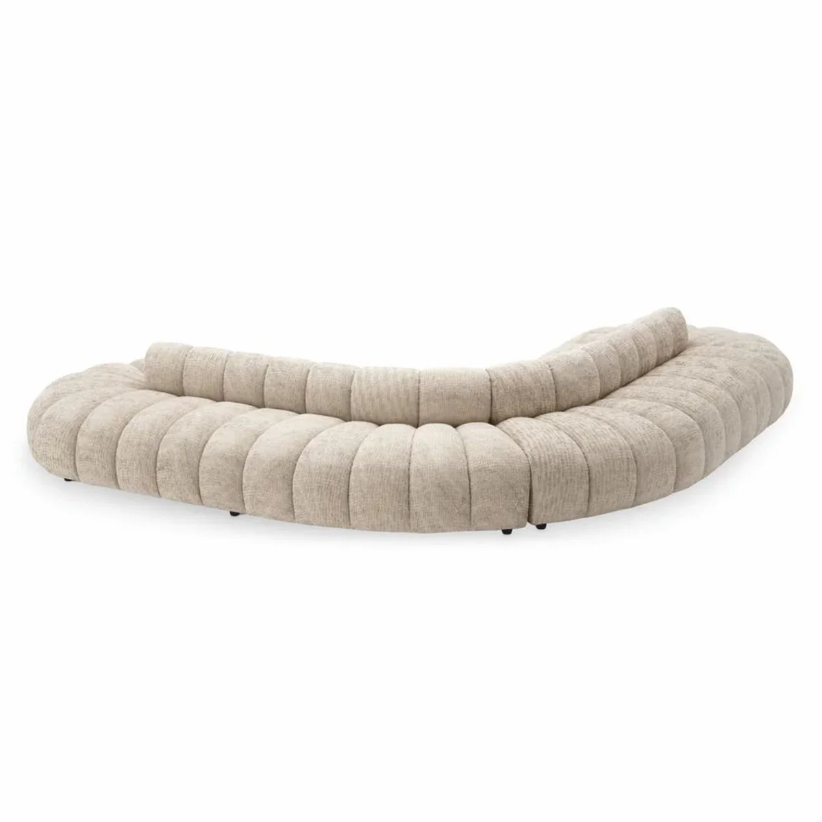 Luxus Sofa Beige / Schwarz 331 cm - Luxus Hotel Möbel