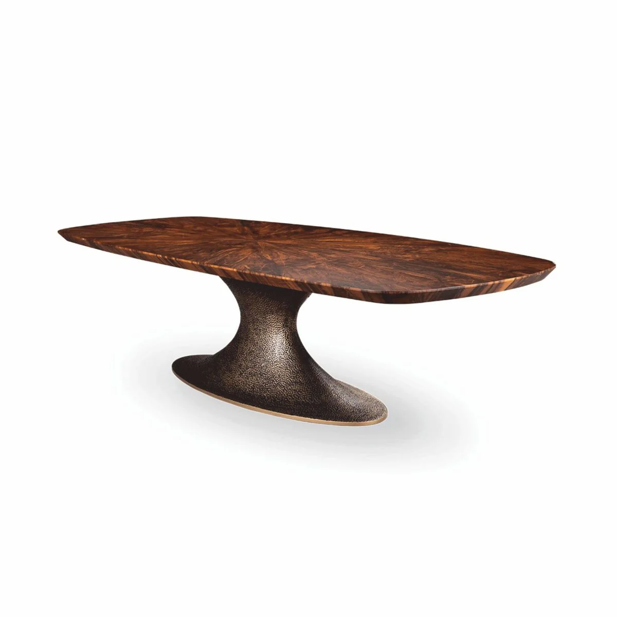 Luxury dining table brown / antique yellow gold 300 cm - dining room furniture