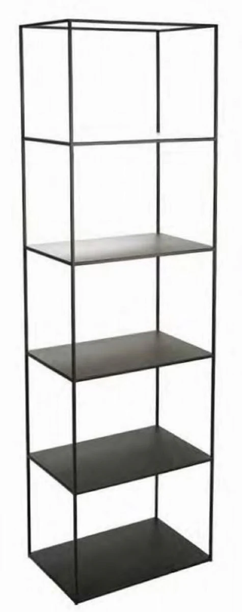 Luxury metal shelf cabinet black 60 x 40 x H. 200 cm - living room cabinet - bookcase - luxury furniture