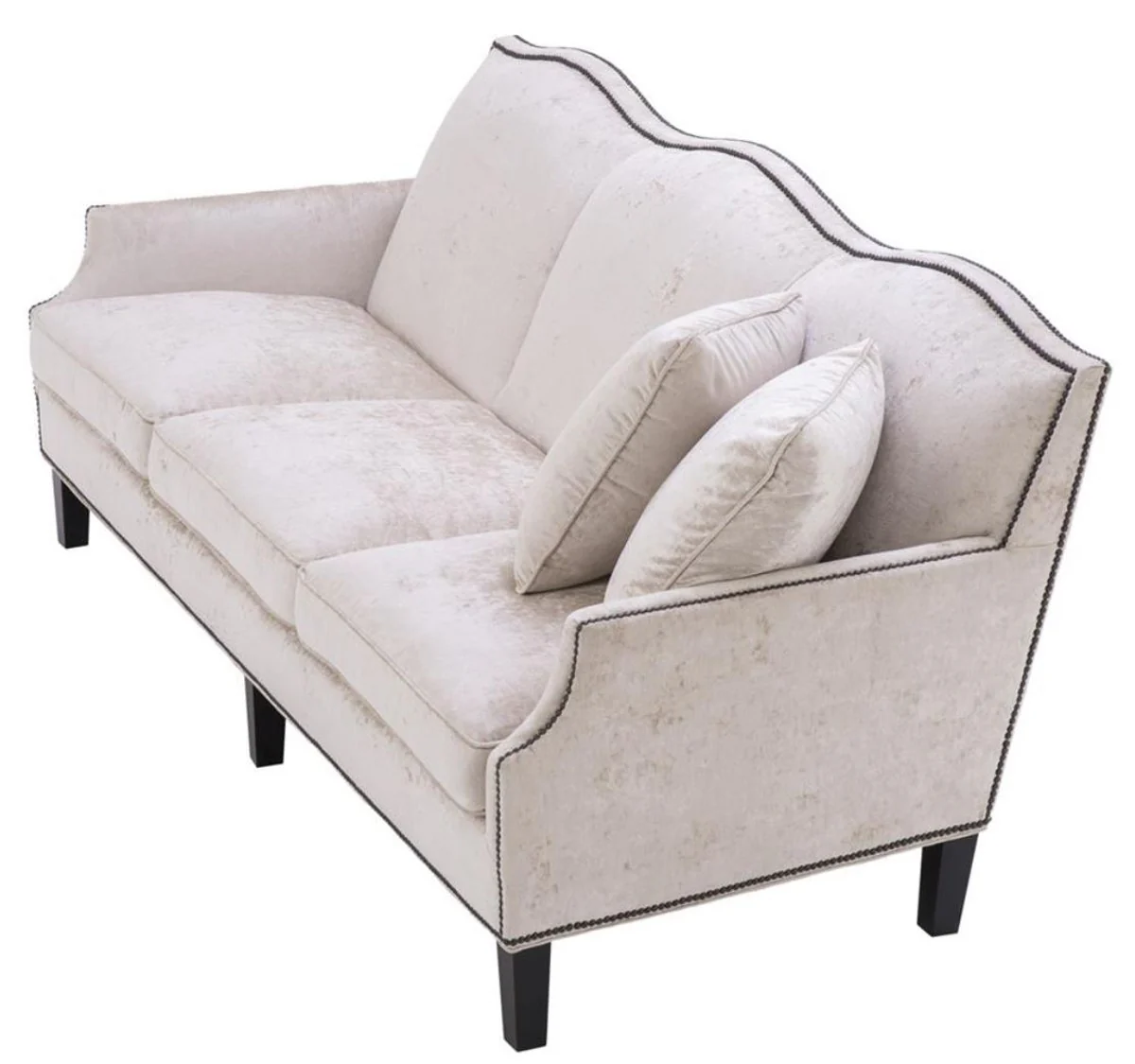 Luxury living room sofa cream / black 220 x 98 x H. 90 cm - Limited Edition