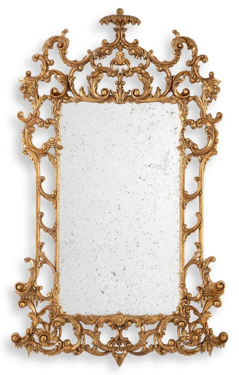 Luxury Baroque Mirror Antique Gold - Magnificent Baroque Style Wall Mirror with Antique Mirror Glass - Luxury Furniture in Baroque Style - Magnificent Baroque Furniture - Noble & Magnificent