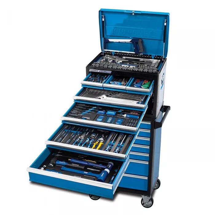 KINCROME ENTWICKLUNG DER ARBEITSHOP 281 PIECE 14 DRAWER DEEP W. TROLLEY K1227