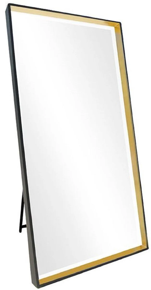 Luxury standing mirror black / gold 100 x H. 200 cm - full length mirror - bedroom mirror - bedroom furniture