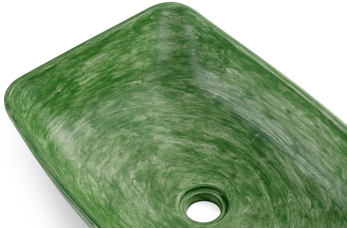 Luxury concrete sink bowl matt green 49.7 cm