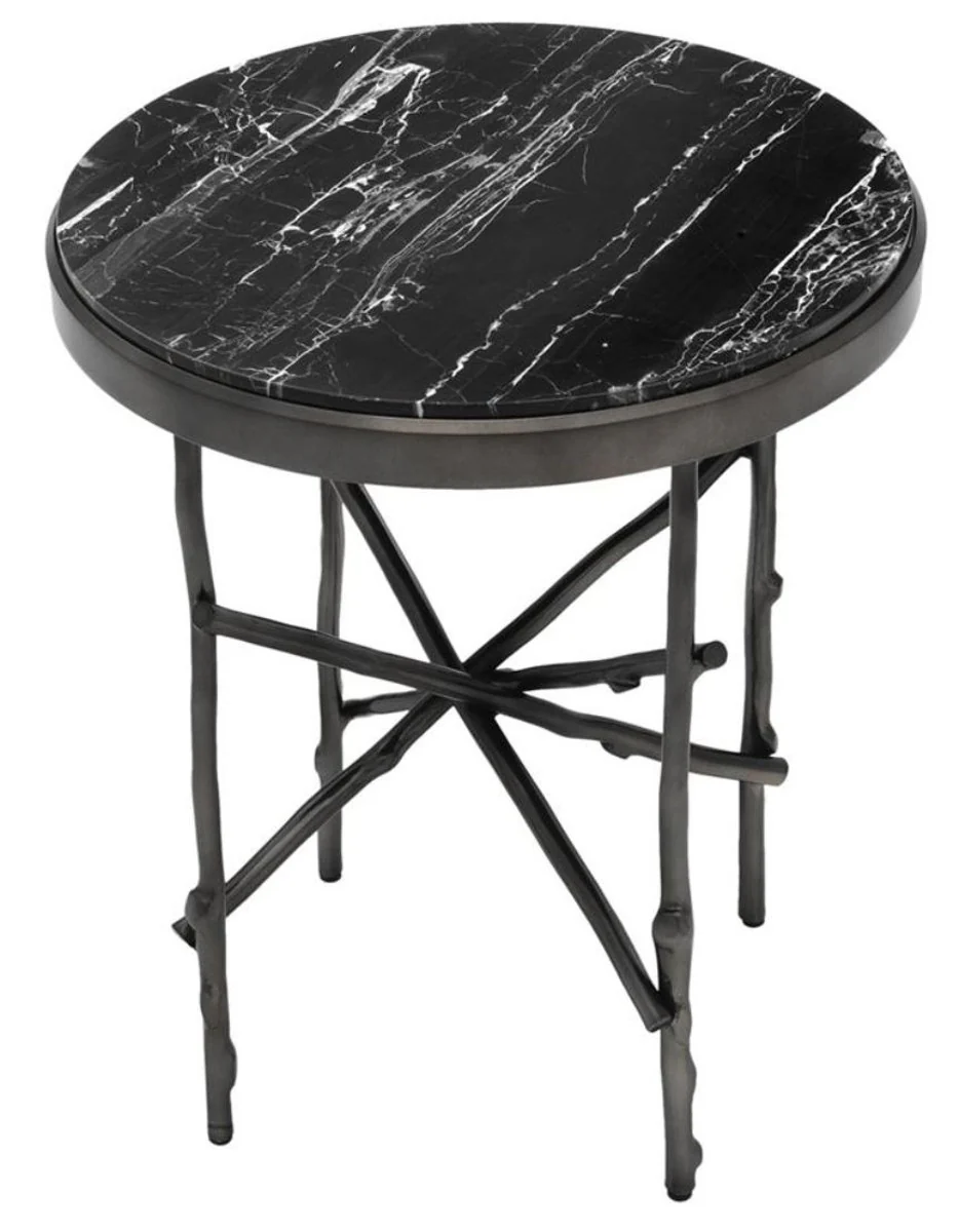 Luxury side table bronze / black Ø 50.5 x H. 58.5 cm - luxury furniture