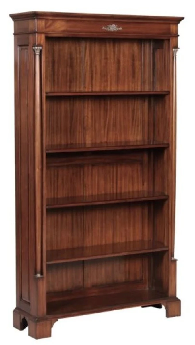 Luxury baroque style bookcase / shelf cabinet brown 103 x 32 x H. 185.5 cm - Baroque living room furniture