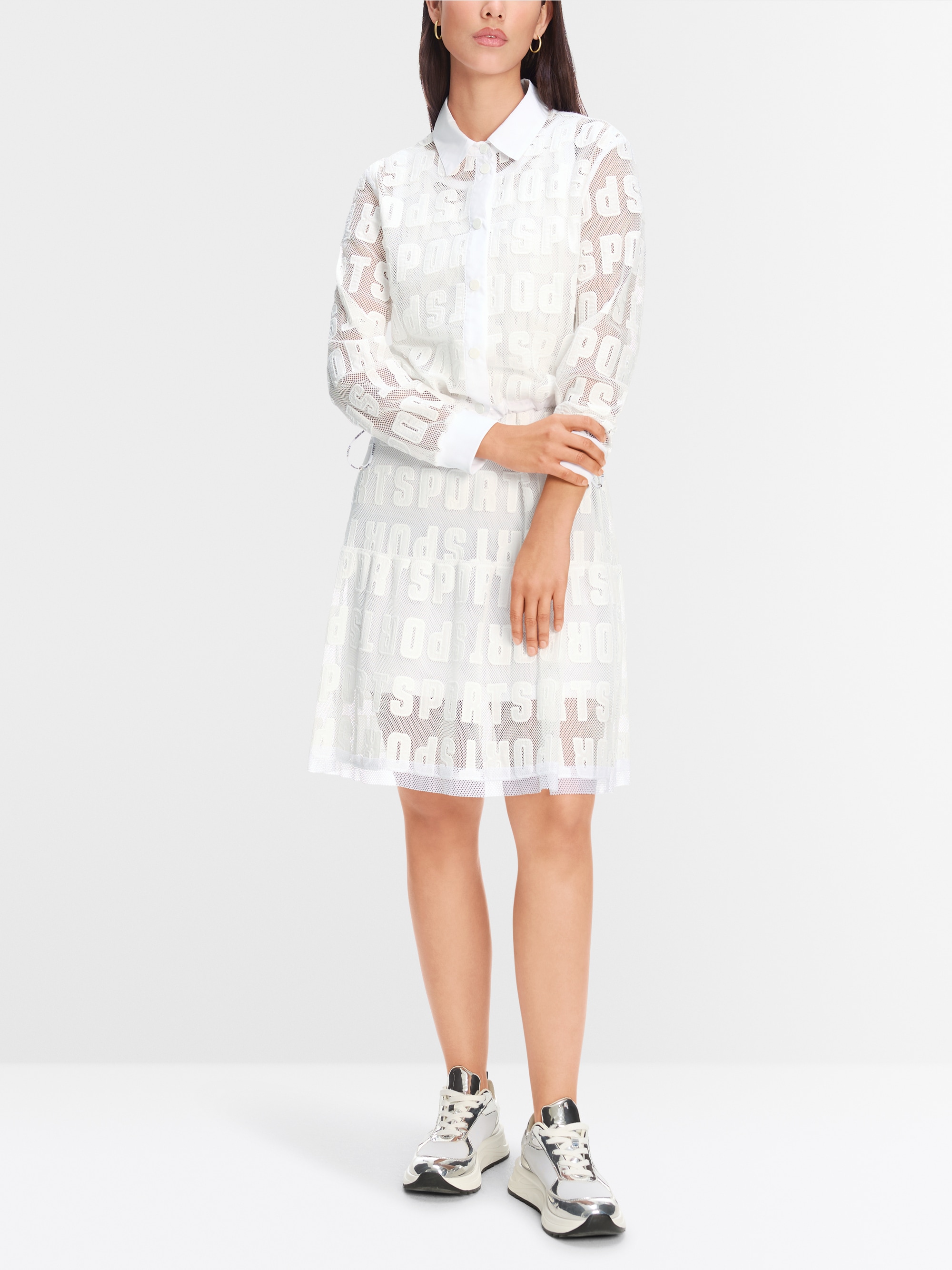 Marc-Cain Kurze Bluse mit Schriftzug