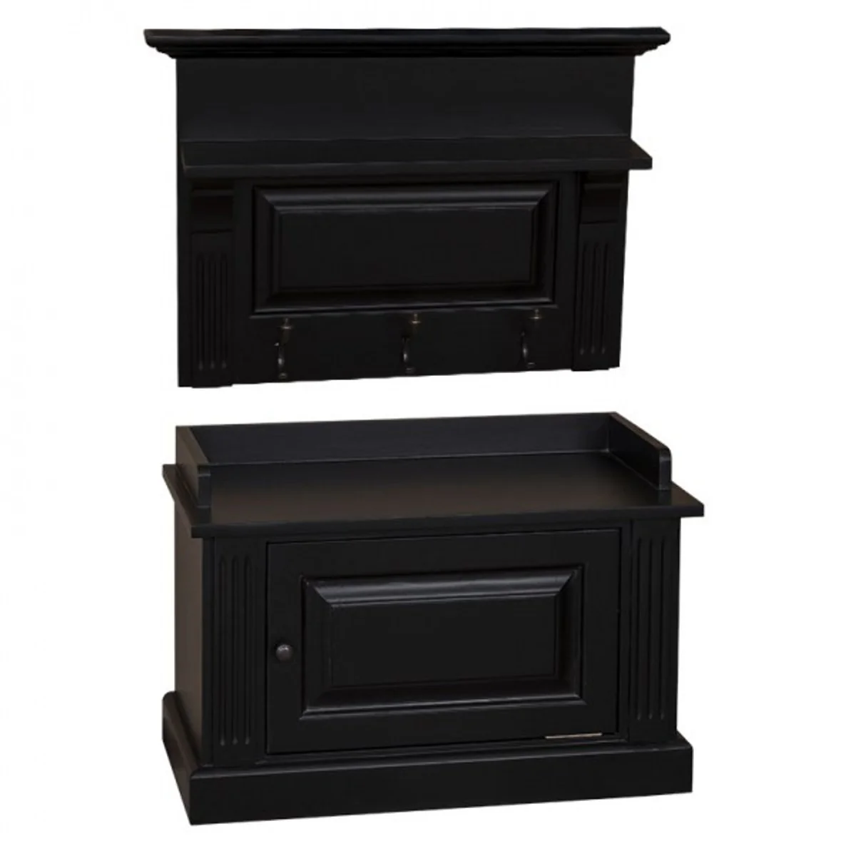 Art Nouveau wardrobe 2-part with cupboard compartment - country house style wardrobe