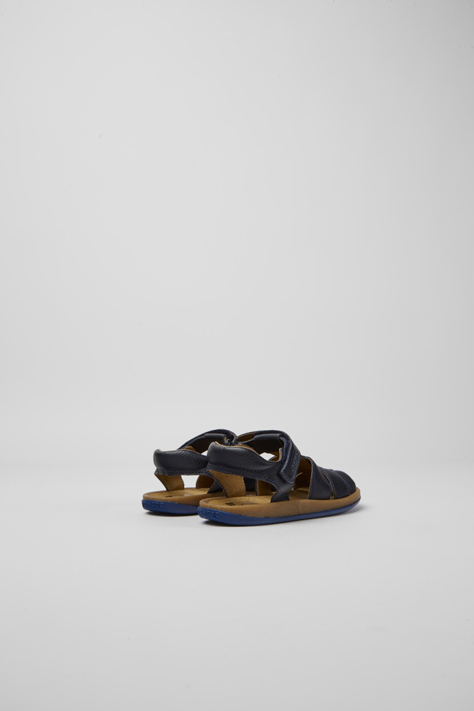 Bicho Dunkelblaue Leder Sandalen für Jungen