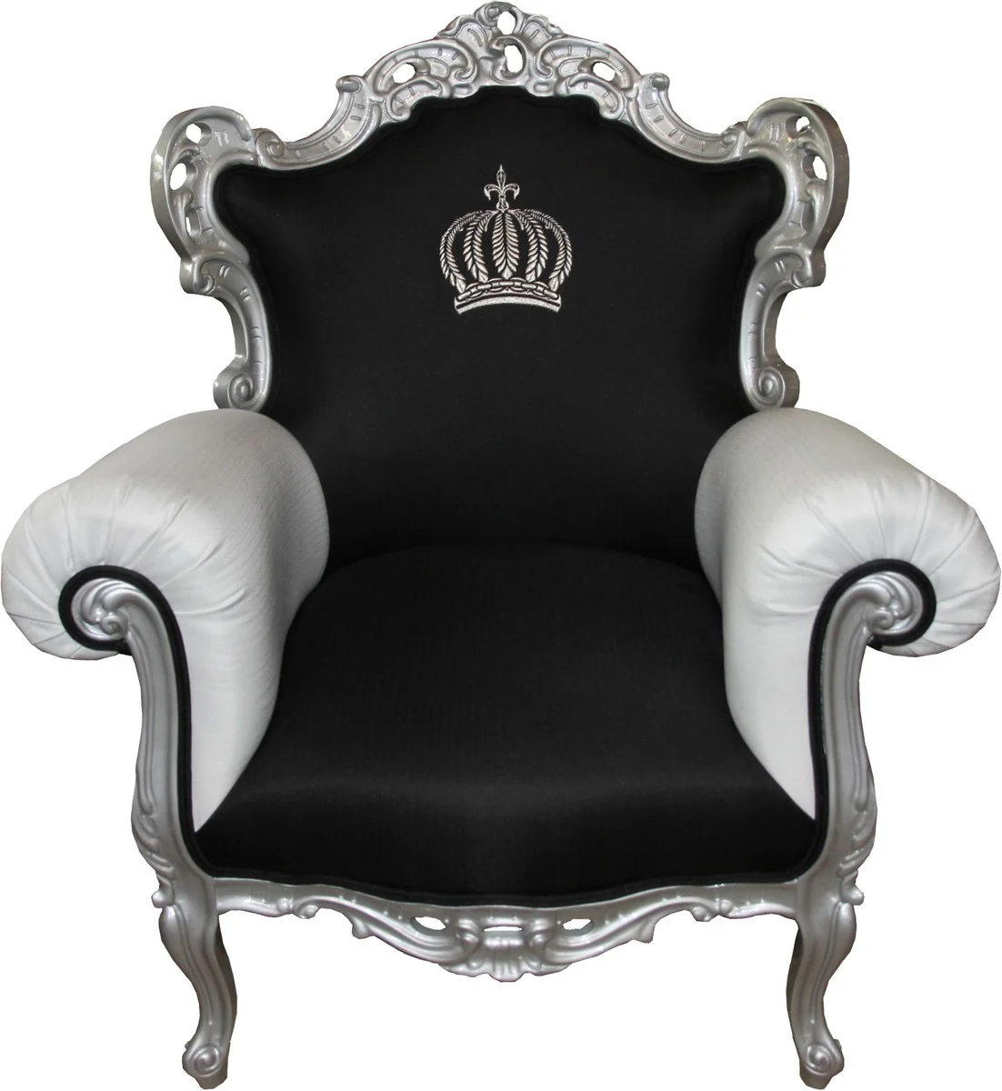 Pompöös by Luxury Baroque Armchair Black / White / Gold - Pompööser Baroque Armchair designed by Harald Glööckler