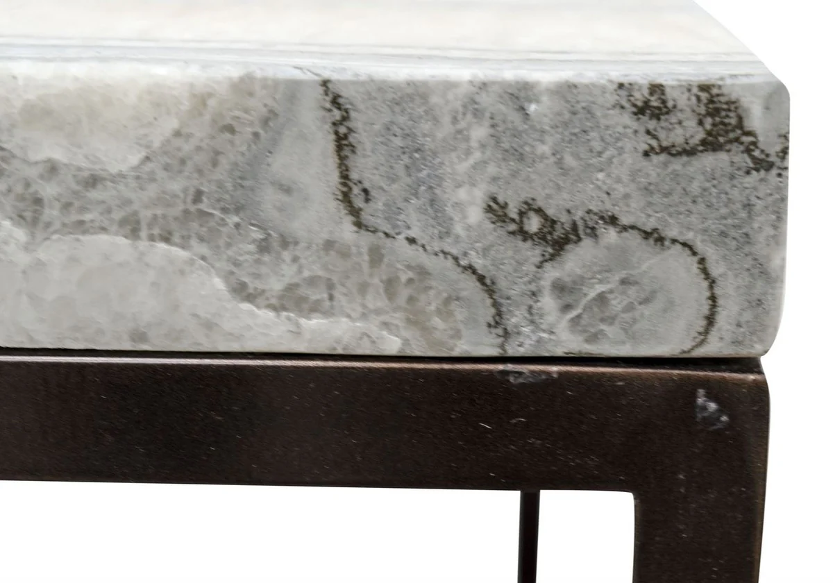 Luxury living room table with natural stone table top 80 x 50 x H. 40 cm - luxury coffee table