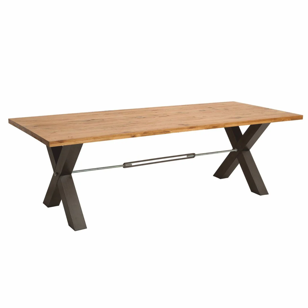 Dining table natural / black 200 cm - Rectangular kitchen table