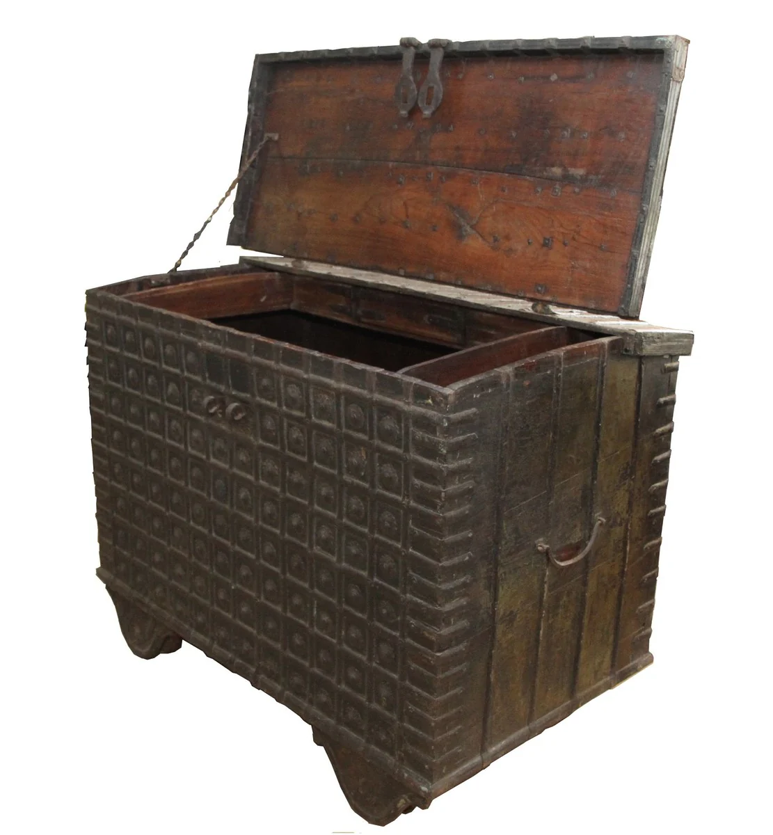 Antique style solid wood chest - L122 x W75 x H91 cm - antique