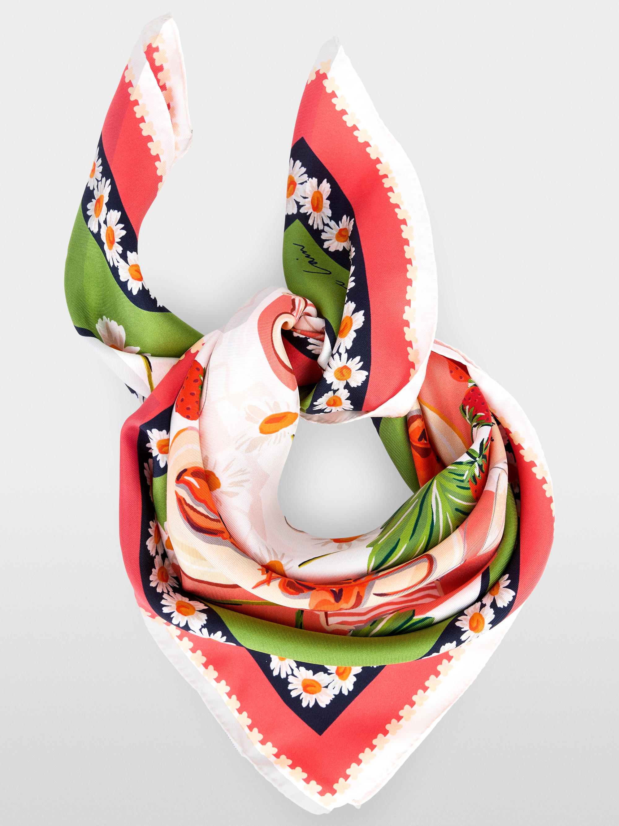 Marc-Cain Seidenschal mit Hummer-Print