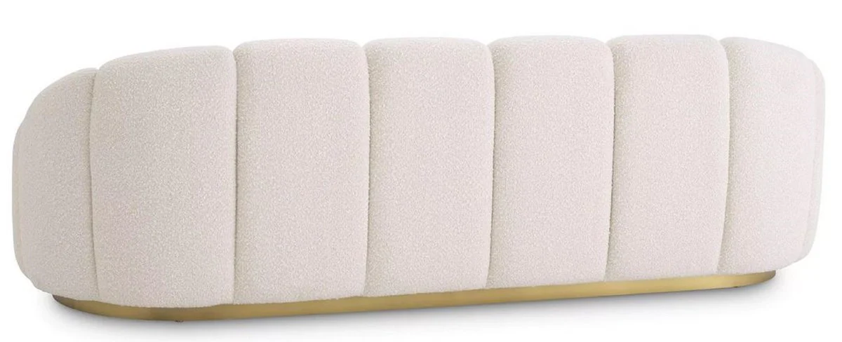 Luxury sofa cream / brass 230 x 80 x H. 71 cm - Living room & hotel sofa - Living room & hotel furniture - Luxury collection