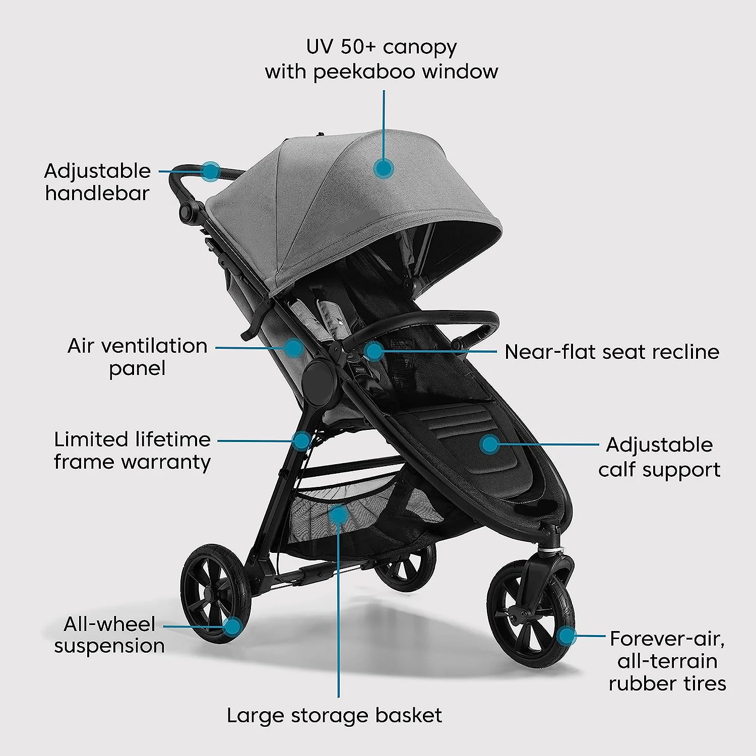 Baby Jogger City Mini GT2 All-Terrain-Kinderwagen, Opulent Black