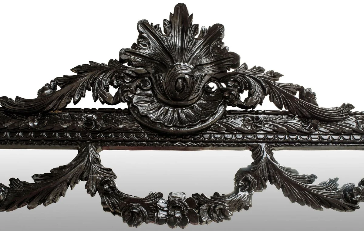 Baroque mirror black 120 x H. 242 cm - Baroque wall mirror