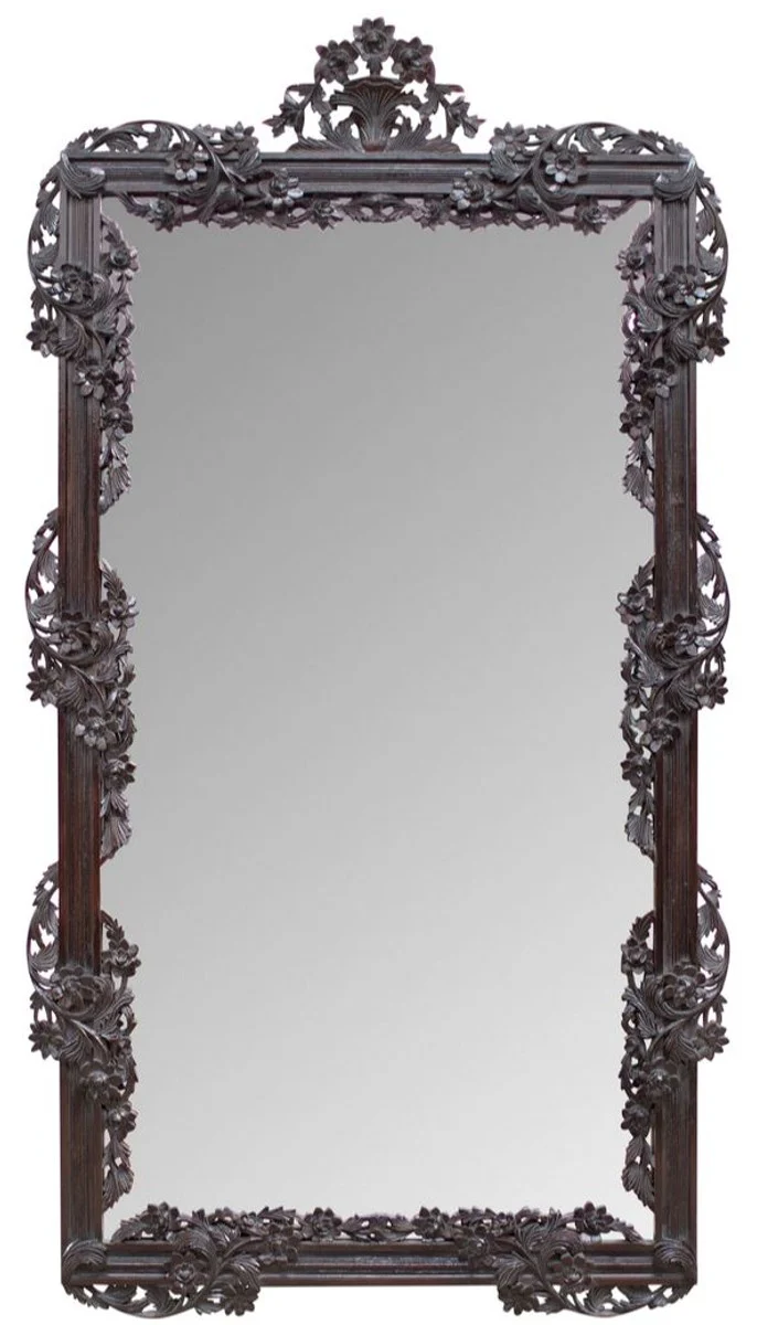 Baroque mirror / wall mirror dark brown 122 x H. 224 cm - Baroque style furniture