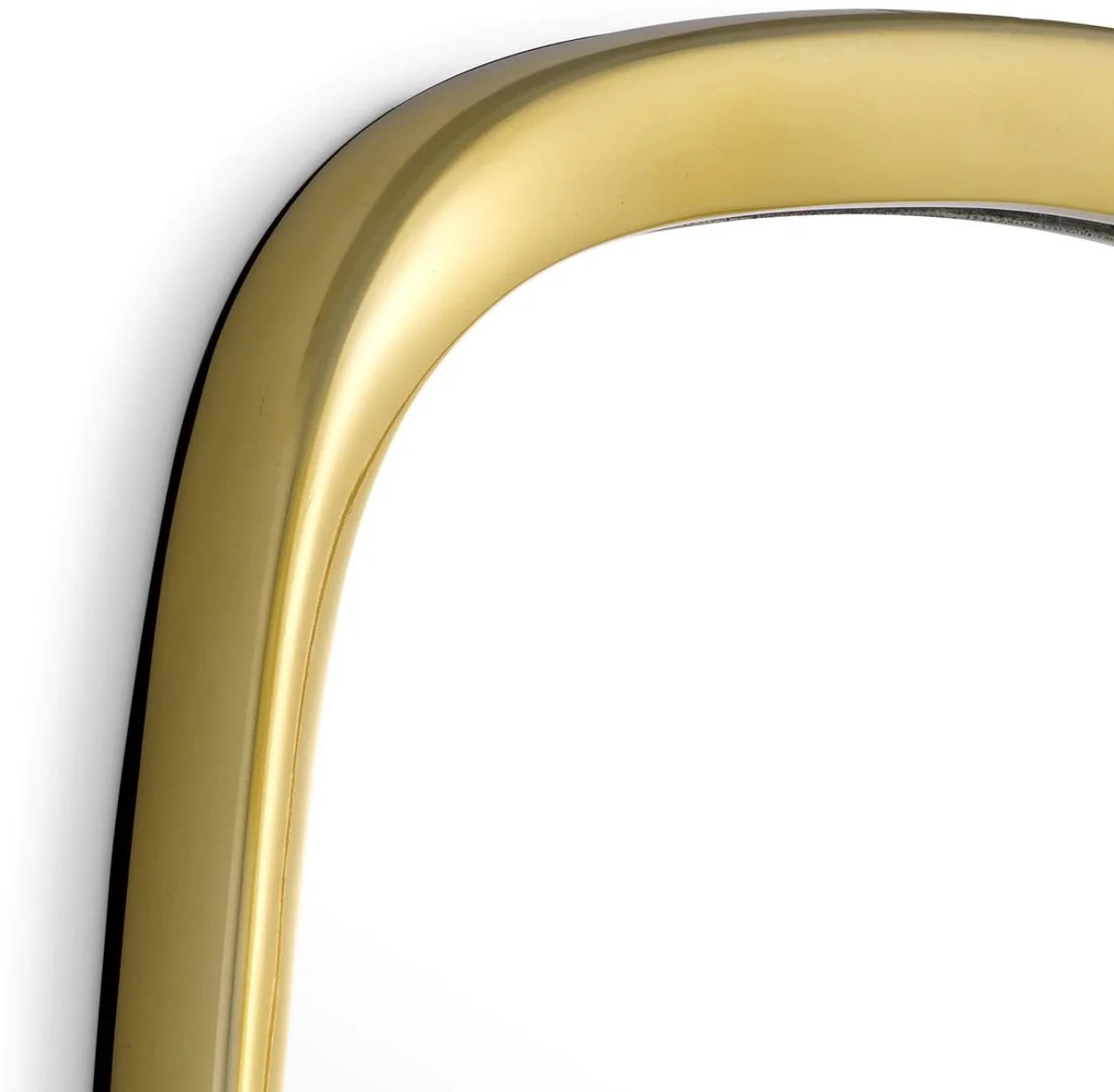 Luxury wall mirror gold 43.5 x 4 x H. 45 cm - aluminum living room mirror - bedroom mirror - cloakroom mirror - luxury furniture - luxury interior