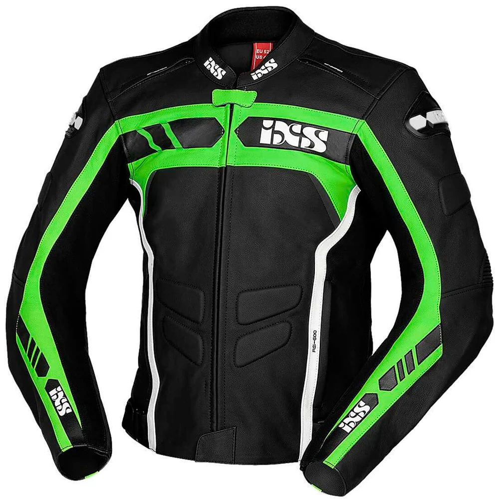 CHAQUETA PIEL IXS LD RS-600 1.0 - NEGRO / VERDE / BLANCO