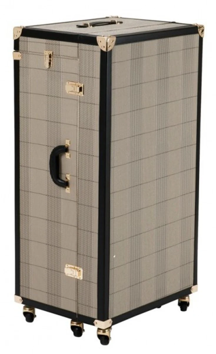 Luxury shoe cabinet in vintage suitcase design - chest of drawers - Art Deco Baroque Art Nouveau suitcase cabinet - luxury hotel furnishings