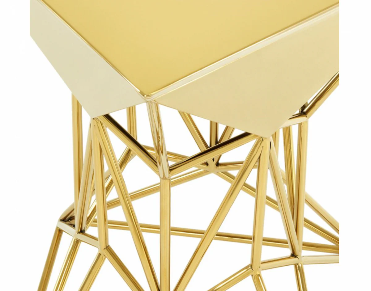 Luxury Art Deco designer side table gold 36 x 36 x H. 60 cm - luxury designer table
