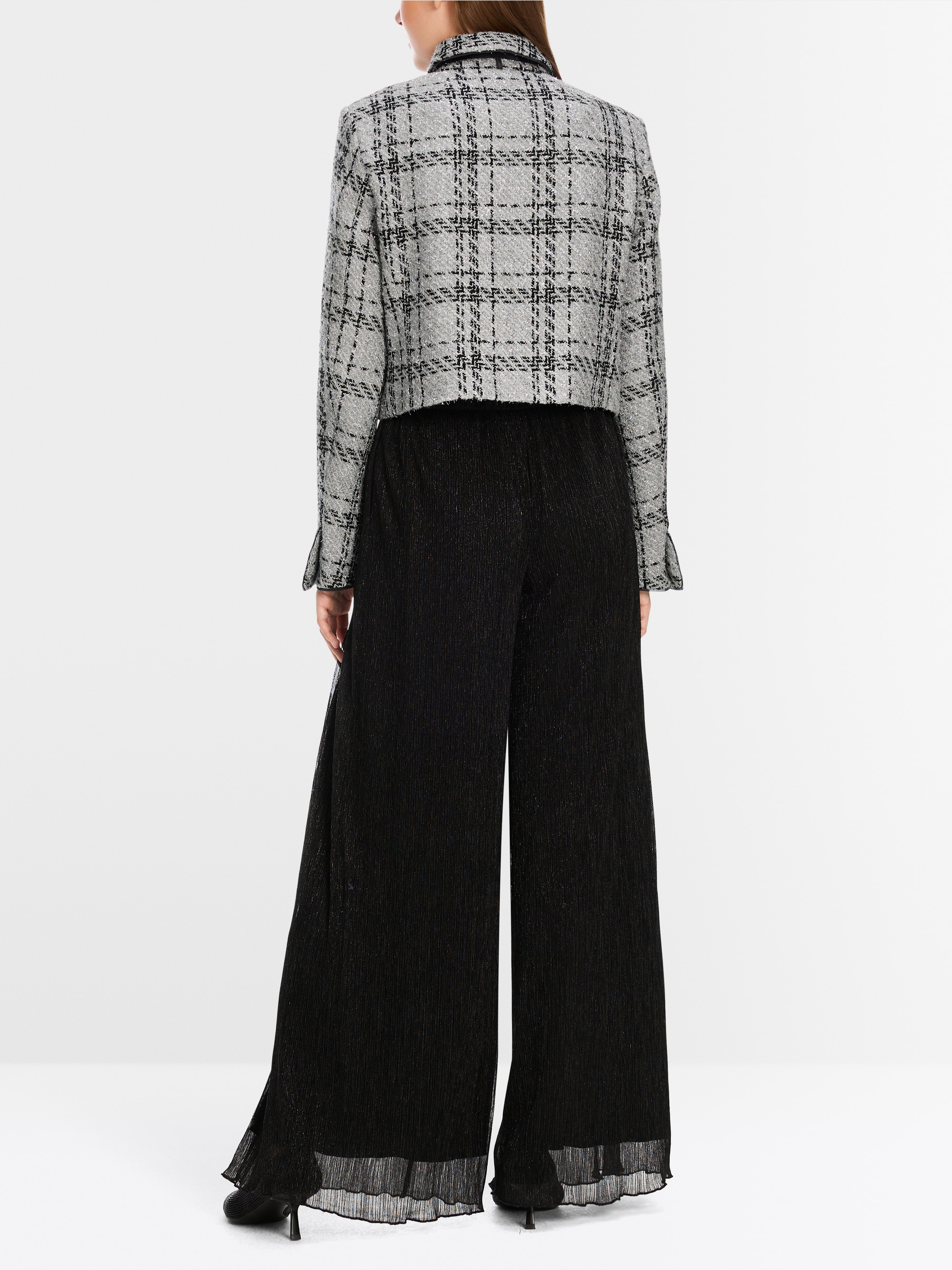 Karierte Jacke von Marc-Cain mit Lurex-Details