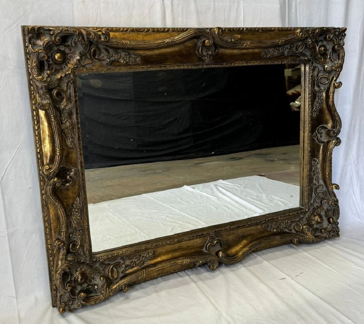 Baroque mirror antique gold 120 cm - Baroque furniture